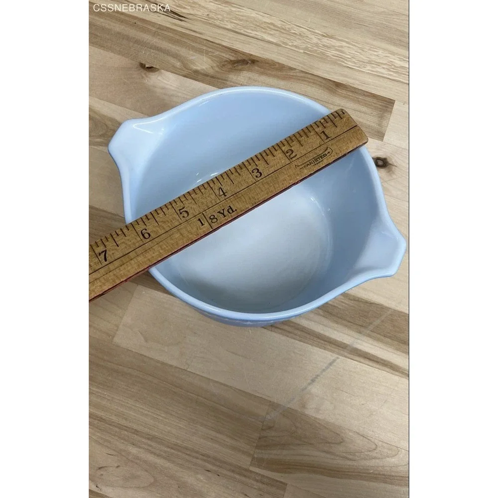 Snowflake Pyrex Blue Vintage 043 1.5 Qt Oval Casserole Dish Bowl No Lid USA